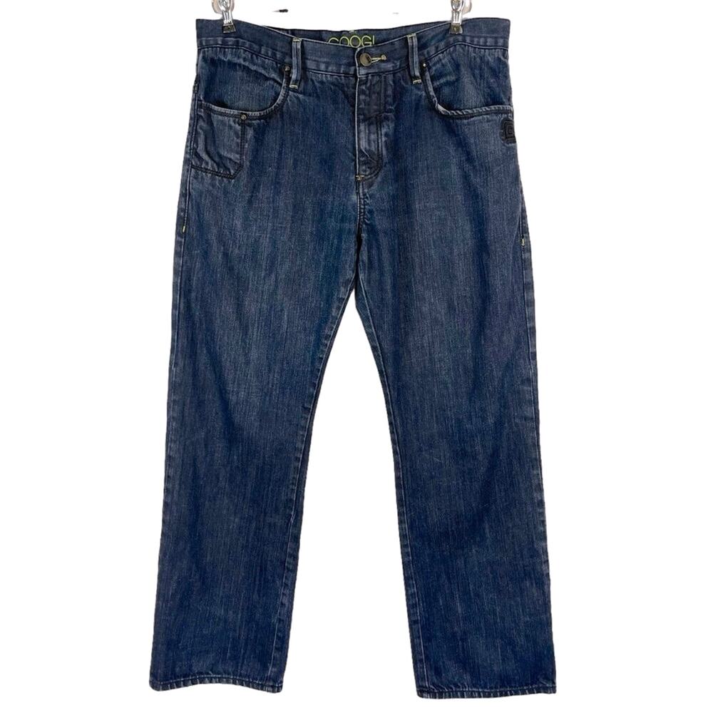 COOGI Designer Rare Vintage Y2K Men's Relaxed Dark Wash Denim Skater Jeans 38X34
